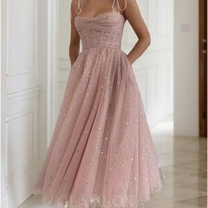Pink Corset prom Dress